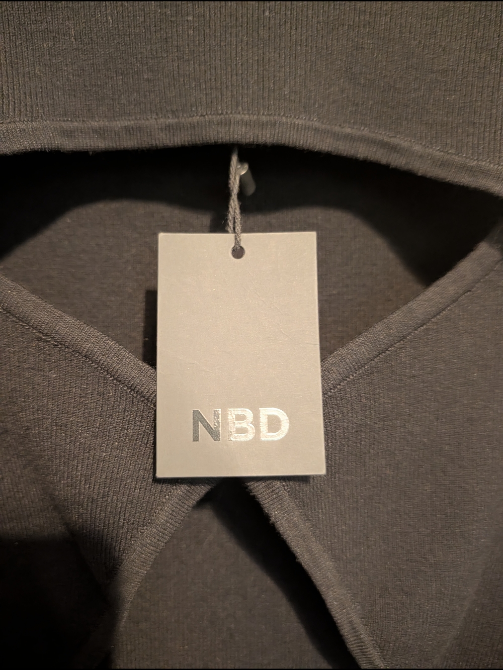 NBD NWT Size Large L Black Cut Out Bodycon Mini Dress Party Cocktail Viscose - Picture 3 of 7